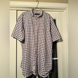 Ralph Lauren Men’s XLT Pink & Navy Plaid Button-Down Shirt Flesh Pony Logo